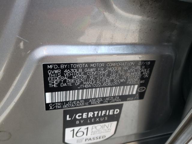 JTHBA1D22J5082257 - 2018 LEXUS IS 300 GRAY photo 12