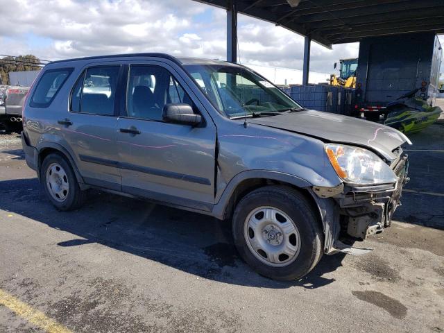 JHLRD68526C007640 - 2006 HONDA CR-V LX GRAY photo 4