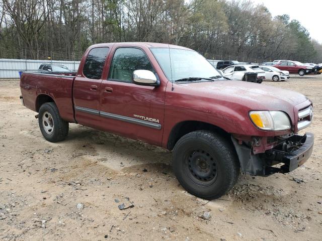 5TBRN34143S381942 - 2003 TOYOTA TUNDRA ACCESS CAB SR5 BURGUNDY photo 4