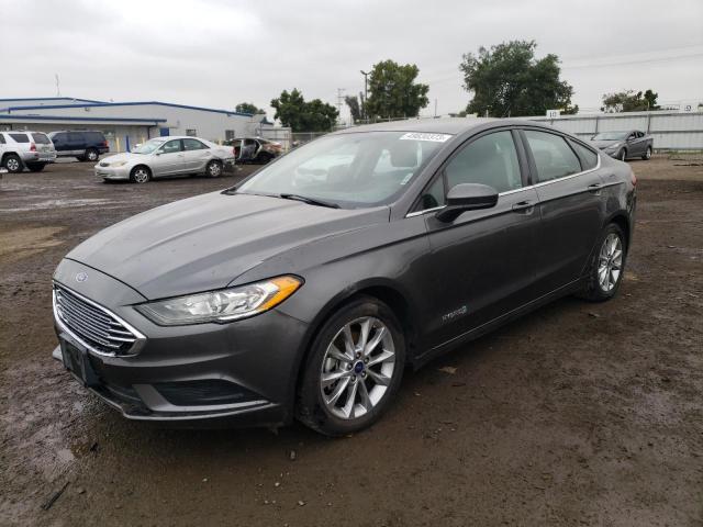 3FA6P0LU5HR313079 - 2017 FORD FUSION SE HYBRID GRAY photo 1