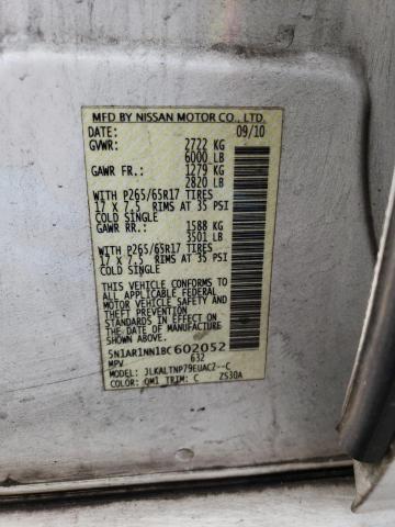 5N1AR1NN1BC602052 - 2011 NISSAN PATHFINDER S WHITE photo 13