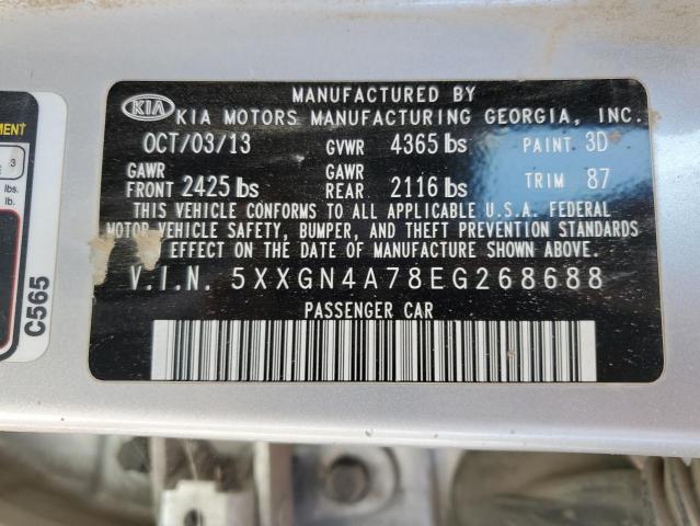 5XXGN4A78EG268688 - 2014 KIA OPTIMA EX SILVER photo 13