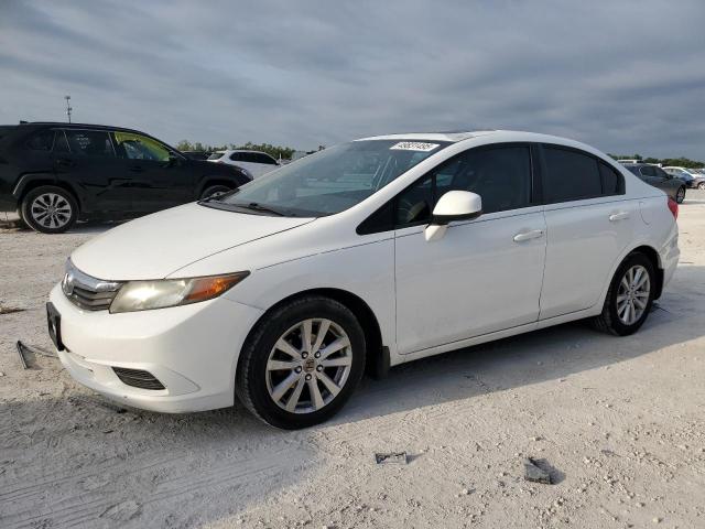 19XFB2F9XCE052446 - 2012 HONDA CIVIC EXL WHITE photo 1