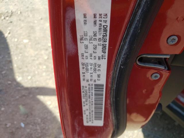 3C4PDDBG3DT579546 - 2013 DODGE JOURNEY SXT RED photo 13