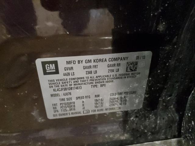 KL4CJFSB1DB174613 - 2013 BUICK ENCORE CONVENIENCE 棕色 照片 12