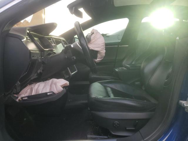 5YJSA1E24GF130655 - 2016 TESLA MODEL S BLUE photo 7