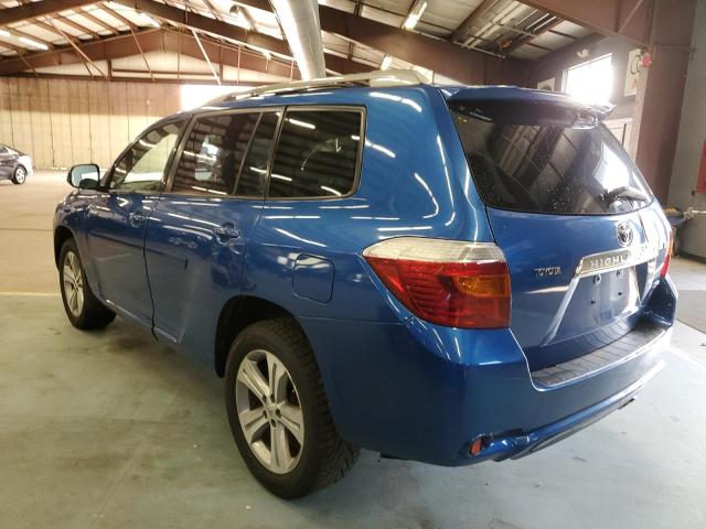 JTEES43A582022406 - 2008 TOYOTA HIGHLANDER SPORT BLUE photo 2