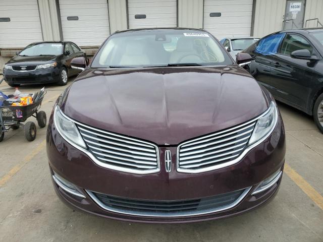 3LN6L2JK6DR817696 - 2013 LINCOLN MKZ BURGUNDY photo 5