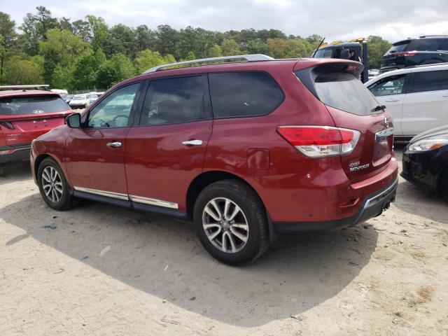 5N1AR2MM8DC632327 - 2013 NISSAN PATHFINDER S RED photo 2