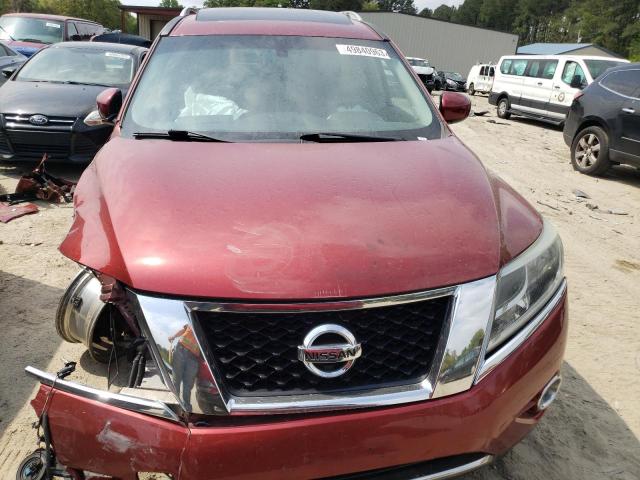 5N1AR2MM8DC632327 - 2013 NISSAN PATHFINDER S RED photo 5