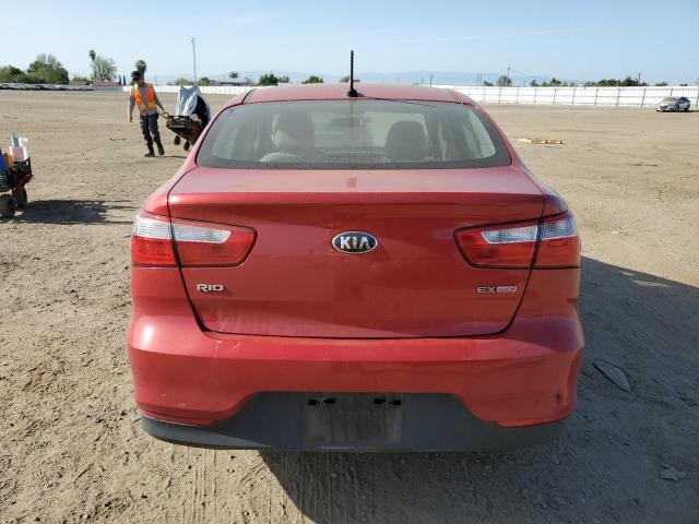 KNADN4A36G6633951 - 2016 KIA RIO EX RED photo 6