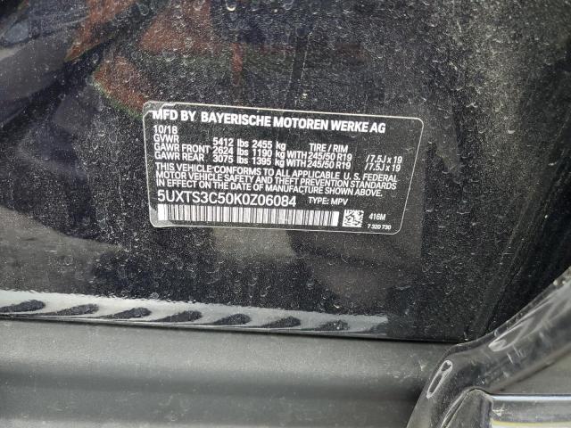 5UXTS3C50K0Z06084 - 2019 BMW X3 XDRIVEM40I BLUE photo 12