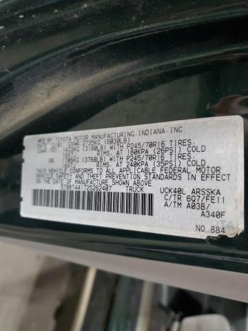 5TBBT44172S262407 - 2002 TOYOTA TUNDRA ACCESS CAB მწვანე ფოტო 12