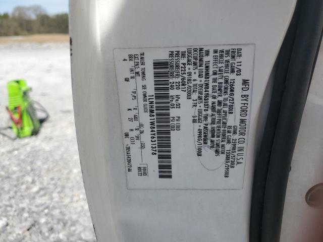 1LNHM81W84Y631378 - 2004 LINCOLN TOWN CAR EXECUTIVE Weiß Foto 12