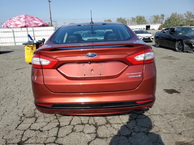 3FA6P0RUXER291955 - 2014 FORD FUSION TITANIUM HEV RED photo 6