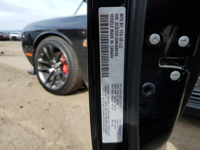 2C3CDZFJ5MH680764 - 2021 DODGE CHALLENGER R/T SCAT PACK BLACK photo 12