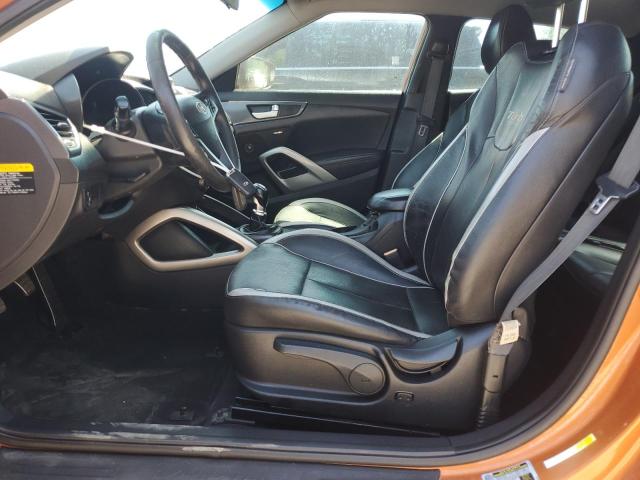 KMHTC6AE5DU166493 - 2013 HYUNDAI VELOSTER TURBO ORANGE photo 7