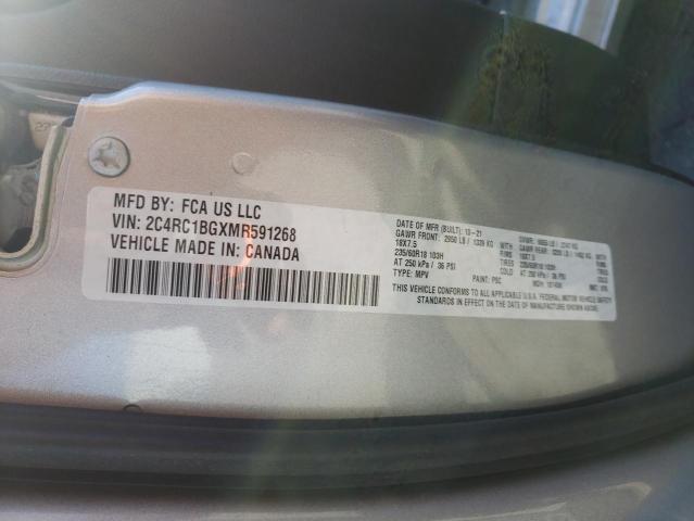 2C4RC1BGXMR591268 - 2021 CHRYSLER PACIFICA TOURING L SILVER photo 14