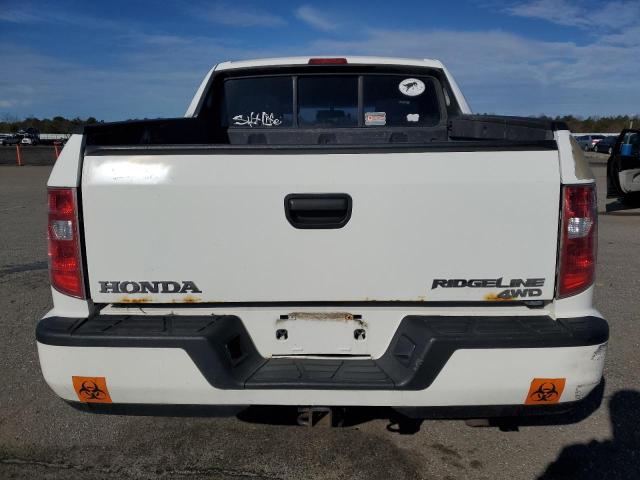 5FPYK1F28BB008709 - 2011 HONDA RIDGELINE RT WHITE photo 6