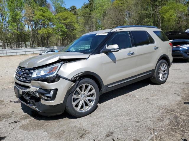 1FM5K7F88HGB59157 - 2017 FORD EXPLORER LIMITED TAN photo 1