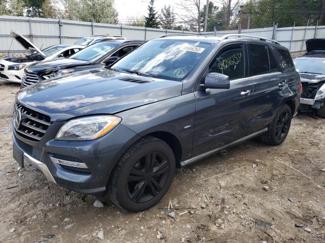 4JGDA5HBXCA062890 - 2012 MERCEDES-BENZ ML 350 4MATIC GRAY photo 1