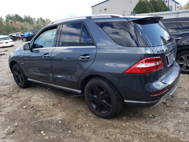 4JGDA5HBXCA062890 - 2012 MERCEDES-BENZ ML 350 4MATIC GRAY photo 2