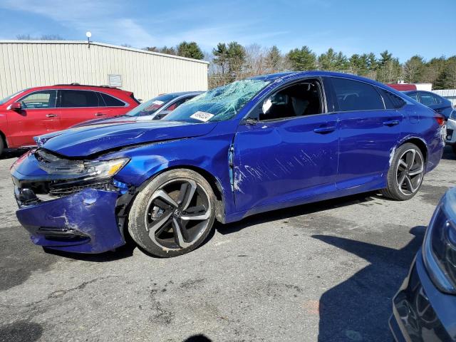 1HGCV1F30KA093056 - 2019 HONDA ACCORD SPORT BLUE photo 1