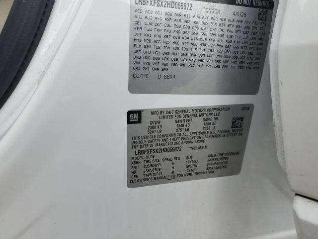 LRBFXFSX2HD068872 - 2017 BUICK ENVISION PREMIUM II Ağ foto 13