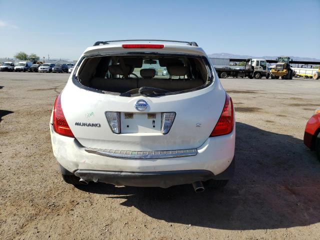 JN8AZ08T37W516874 - 2007 NISSAN MURANO SL WHITE photo 6