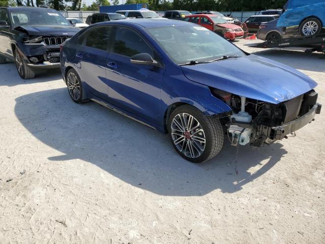 3KPF44AC9ME344468 - 2021 KIA FORTE GT BLUE photo 4