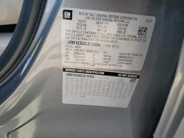 LRBFXCSAXLD166664 - 2020 BUICK ENVISION ESSENCE GRAY photo 14