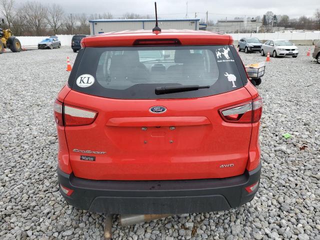 MAJ6S3FLXLC367536 - 2020 FORD ECOSPORT S RED photo 6