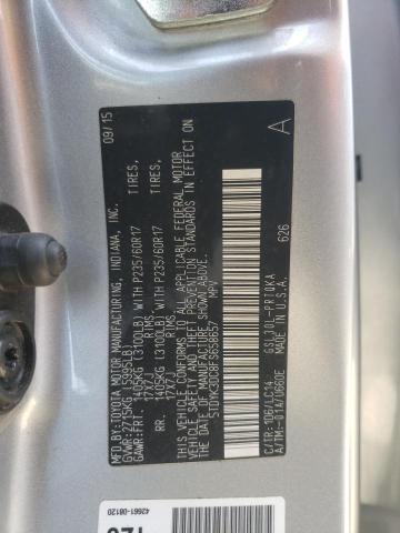 5TDYK3DC8FS658657 - 2015 TOYOTA SIENNA XLE SILVER photo 13