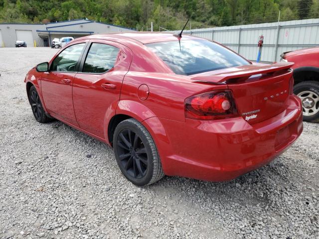 1C3CDZCB8DN620370 - 2013 DODGE AVENGER SXT RED photo 2