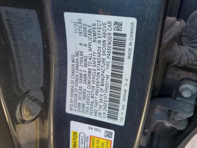 2HGFE1F71PH301146 - 2023 HONDA CIVIC EX 灰色 照片 12