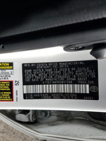 4T1G11AKXRU847398 - 2024 TOYOTA CAMRY SE NIGHT SHADE WHITE photo 12