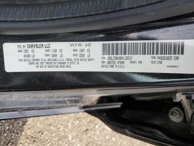 1B3LC56KX8N116512 - 2008 DODGE AVENGER SXT BLACK photo 12