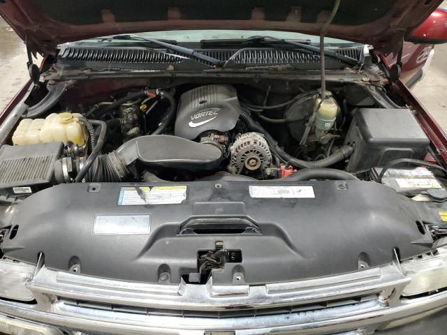 1GNEK13T01J198092 - 2001 CHEVROLET TAHOE K1500 MAROON photo 11