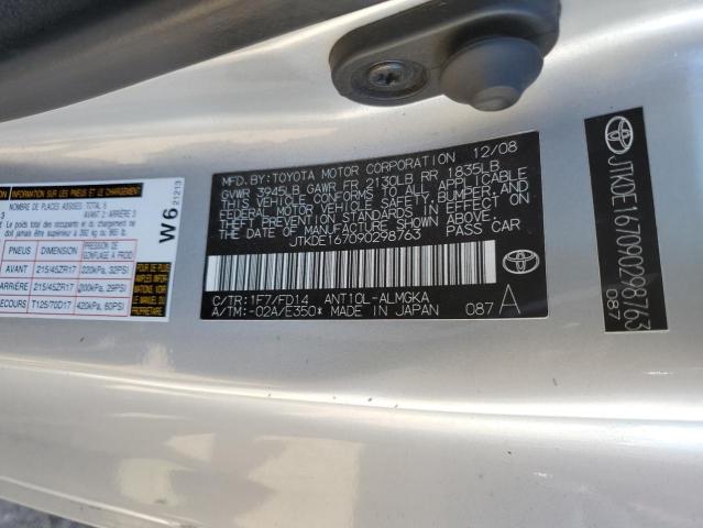 JTKDE167090298763 - 2009 TOYOTA SCION TC 灰色 照片 12