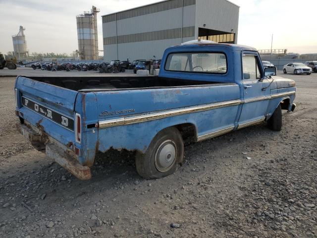 F10YKM07079 - 1971 FORD F-100 BLUE photo 3