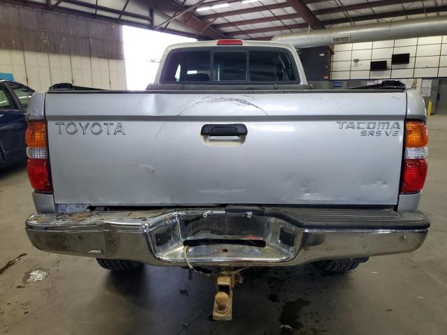 5TEWN72N64Z459620 - 2004 TOYOTA TACOMA XTRACAB SILVER photo 6