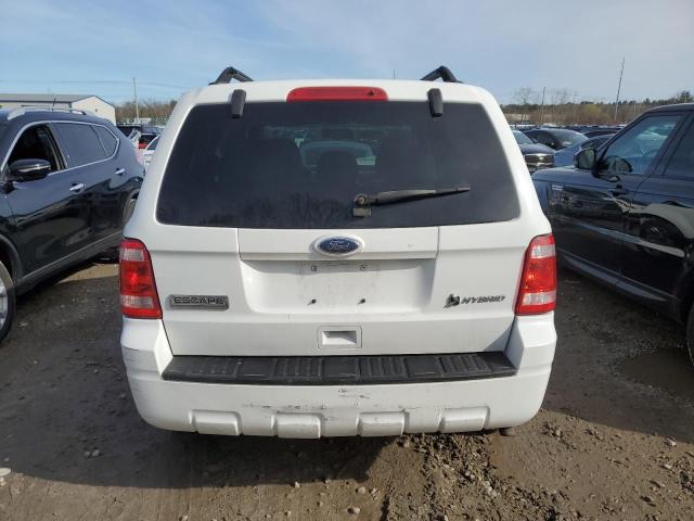 1FMCU5K33AKD20940 - 2010 FORD ESCAPE HYBRID WHITE photo 6