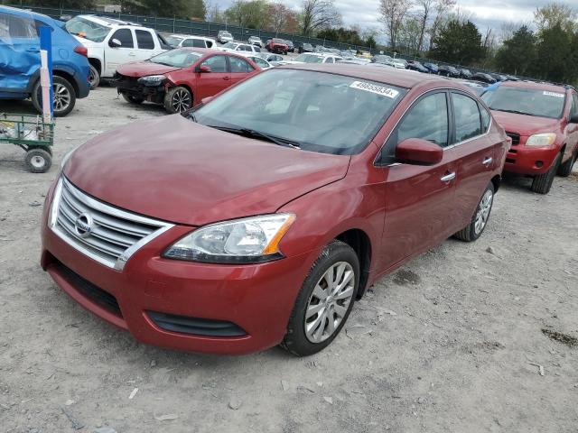 3N1AB7AP3FL674502 - 2015 NISSAN SENTRA S RED photo 1