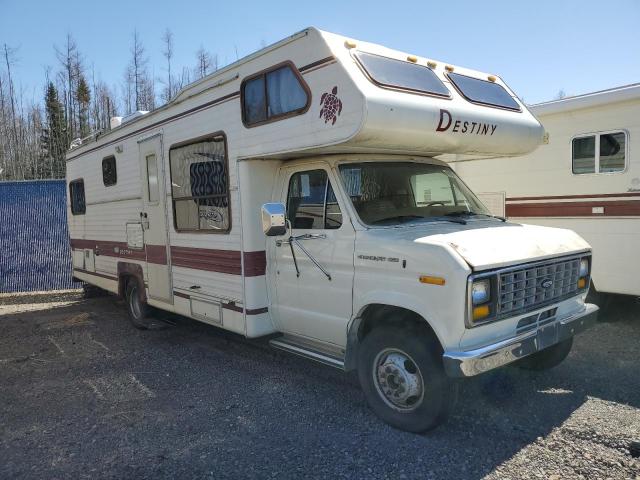 1986 FORD ECONOLINE E350 CUTAWAY VAN, 