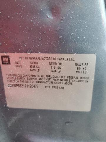 2G2WP552171126478 - 2007 PONTIAC GRAND PRIX 蓝色 照片 12