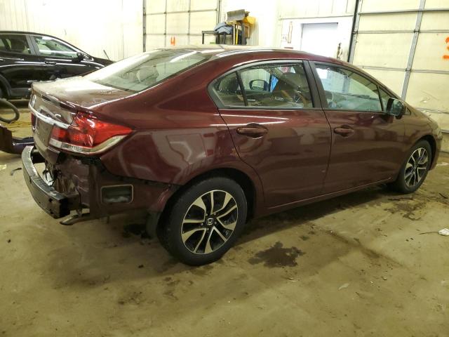 19XFB2F87FE110234 - 2015 HONDA CIVIC EX MAROON photo 3