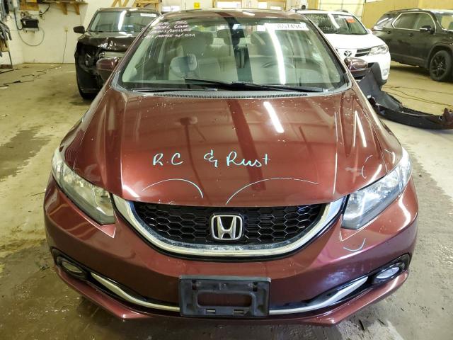 19XFB2F87FE110234 - 2015 HONDA CIVIC EX MAROON photo 5