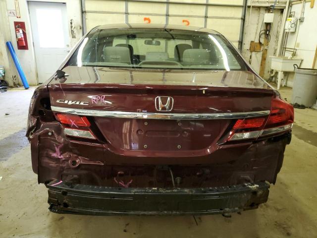 19XFB2F87FE110234 - 2015 HONDA CIVIC EX MAROON photo 6