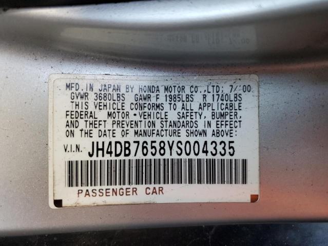 JH4DB7658YS004335 - 2000 ACURA INTEGRA LS SILVER photo 13
