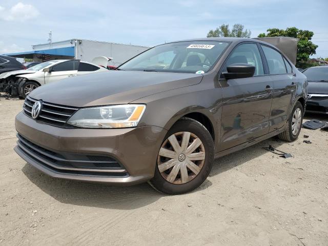 3VW2K7AJ2FM422373 - 2015 VOLKSWAGEN JETTA BASE بني صورة 1